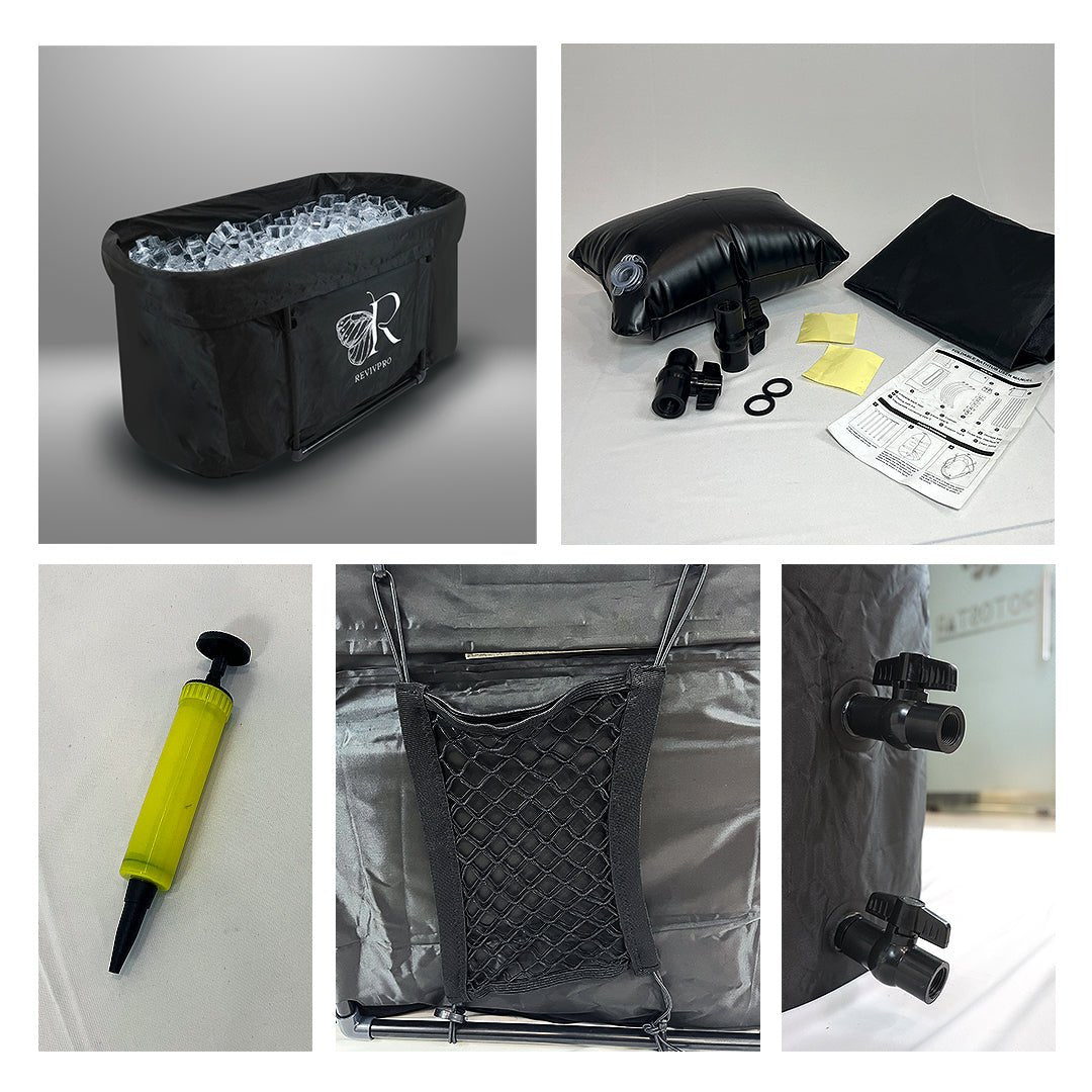 Portable Oval Ice Bath Tub X with Extra Length - Water Chiller Compatible Cold Plunge