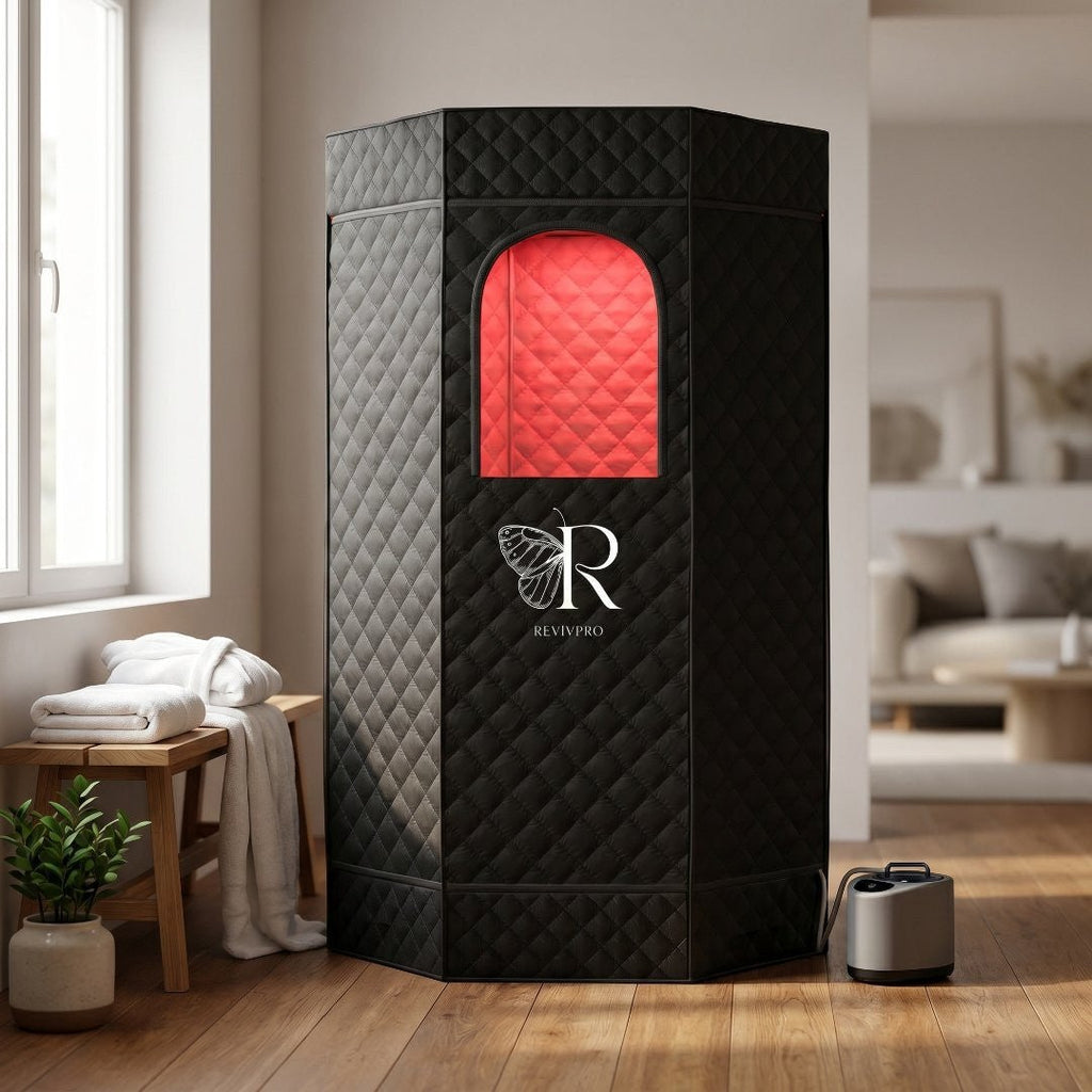 Portable Steam Sauna Box with Skin Care Red Light