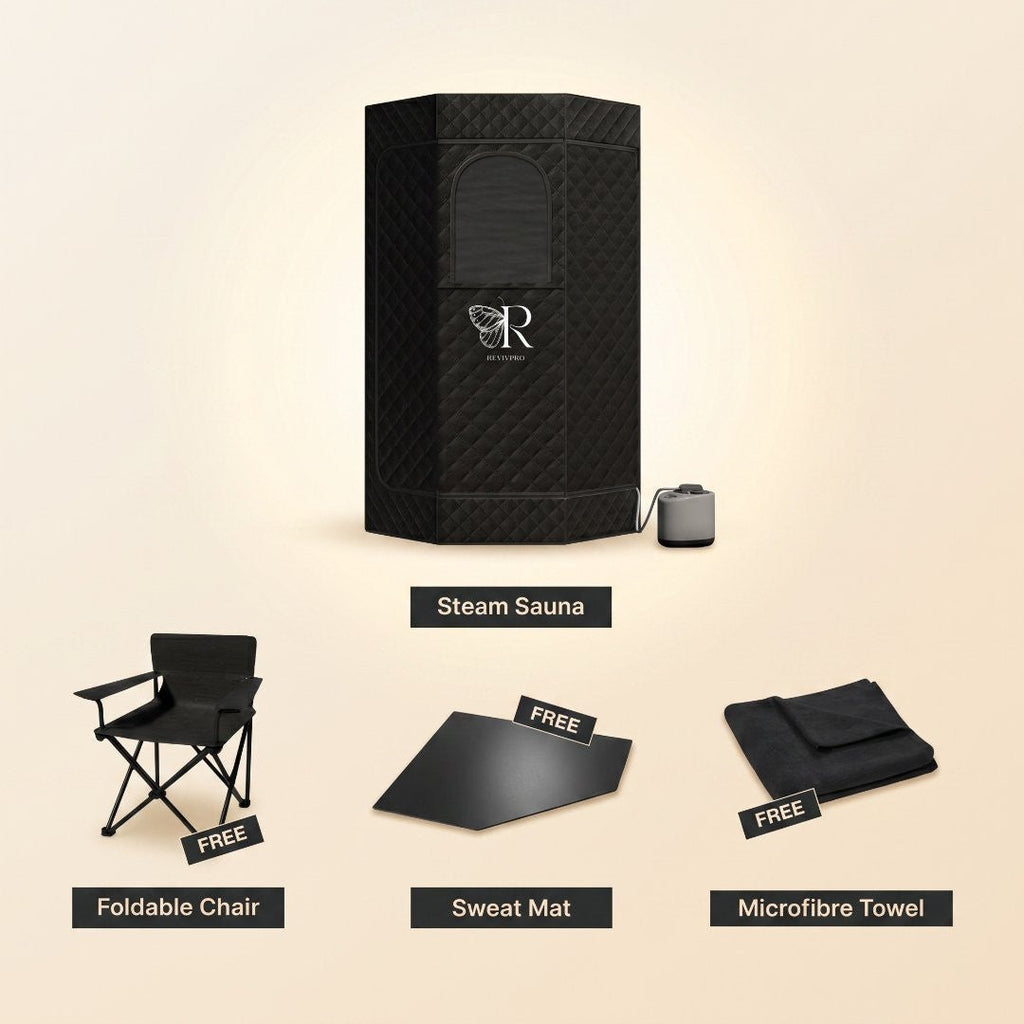 Portable Steam Sauna Box with Skin Care Red Light
