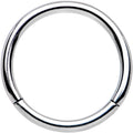 16G 3/8 Solid G23 Implant Grade Titanium Hinged Segment Ring