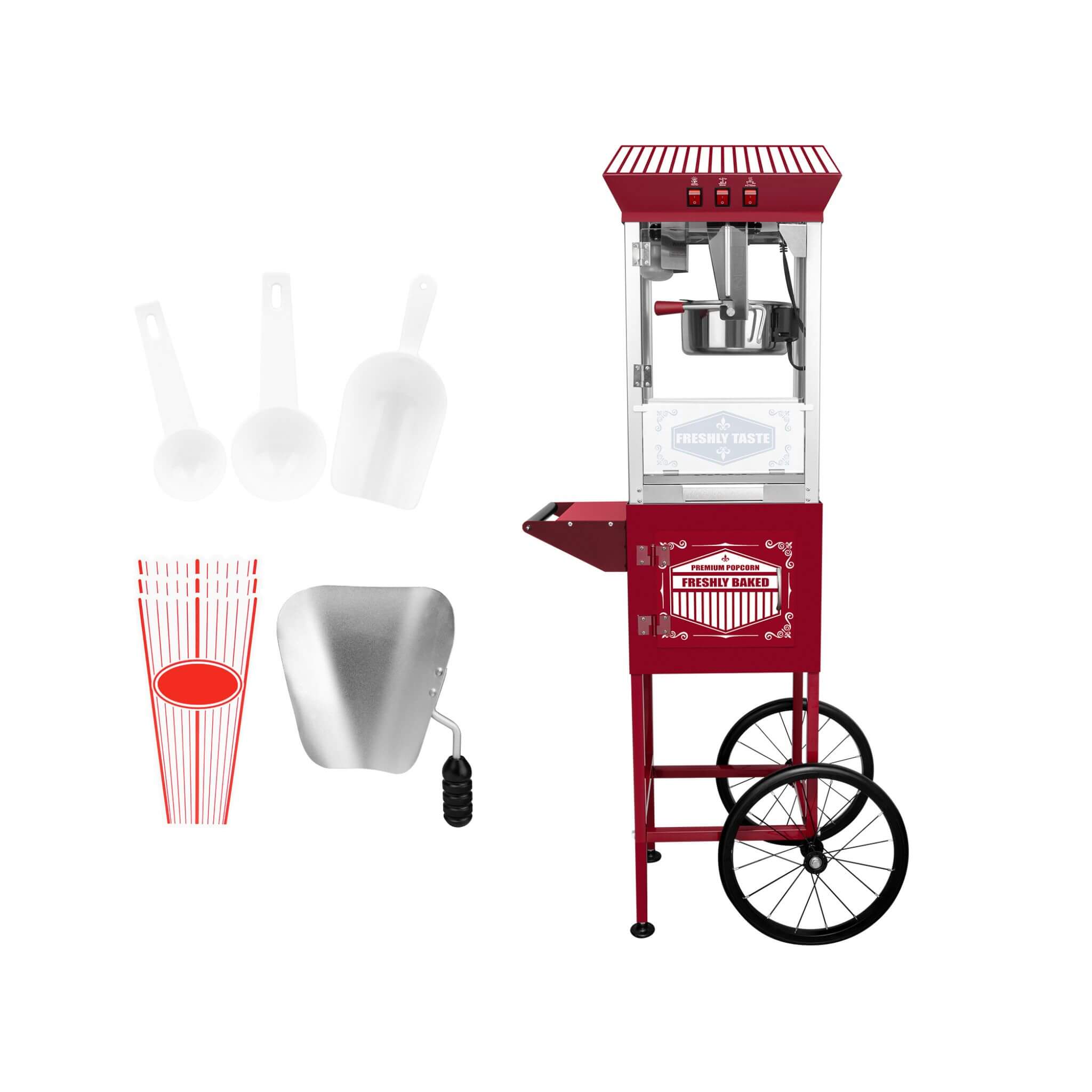 Premium 12-Ounce Movie Theater-Style Popcorn Machine With Cart (SAK84156)