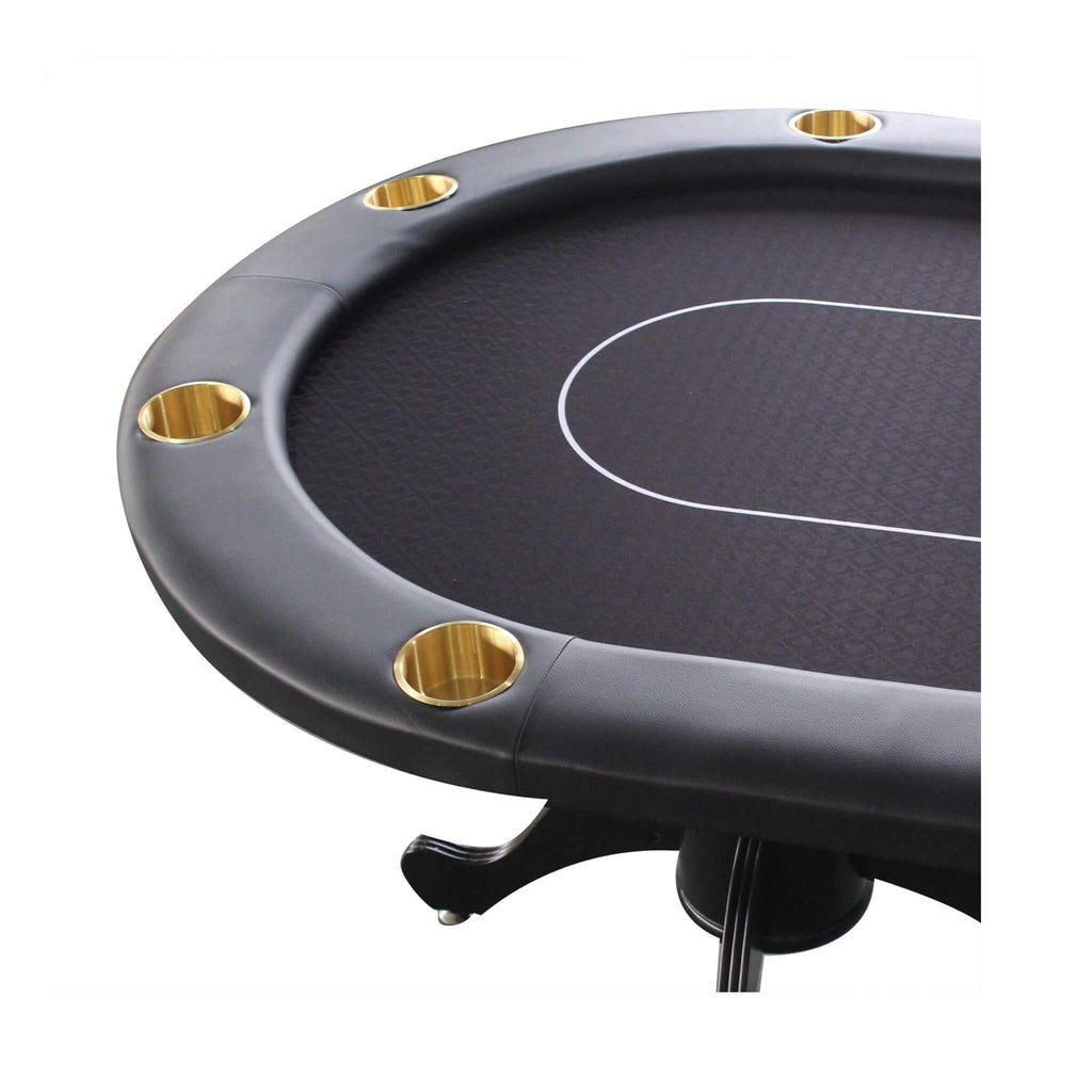 Premium 96-Inch 10-Player Oval Poker Table With Cup Holders (SAK51874)
