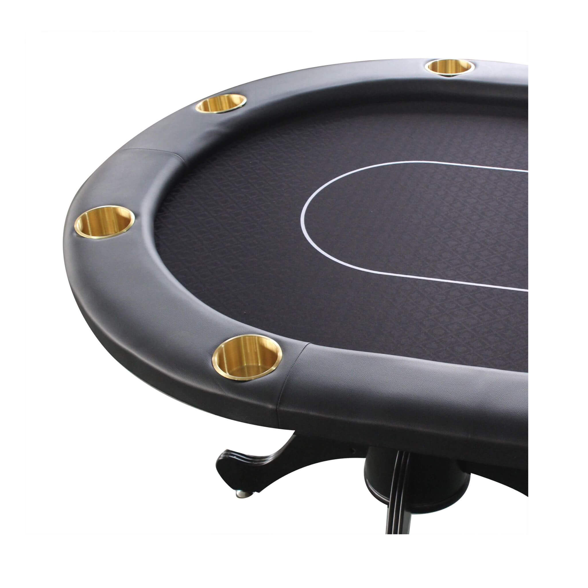 Premium 96-Inch 10-Player Oval Poker Table With Cup Holders (SAK51874)