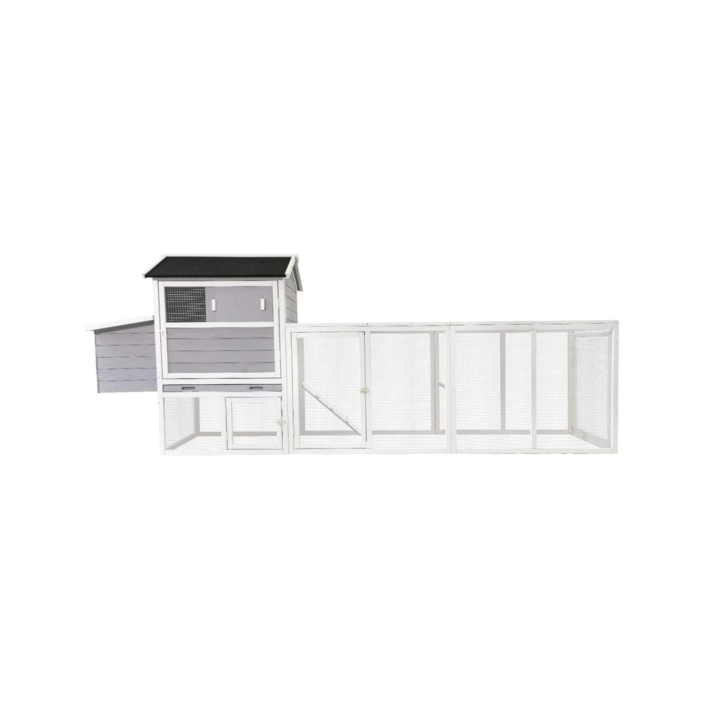 Large Heavy-Duty 113-Inch Outdoor Anti-UV Waterproof Wooden Chicken Coop Hen House (SAK32684)