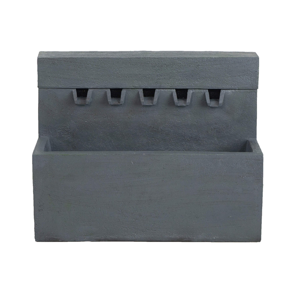 Alora Premium Outdoor Contemporary Modern Rectanglar Decorative Water Fountain, Gray (SAK09215)