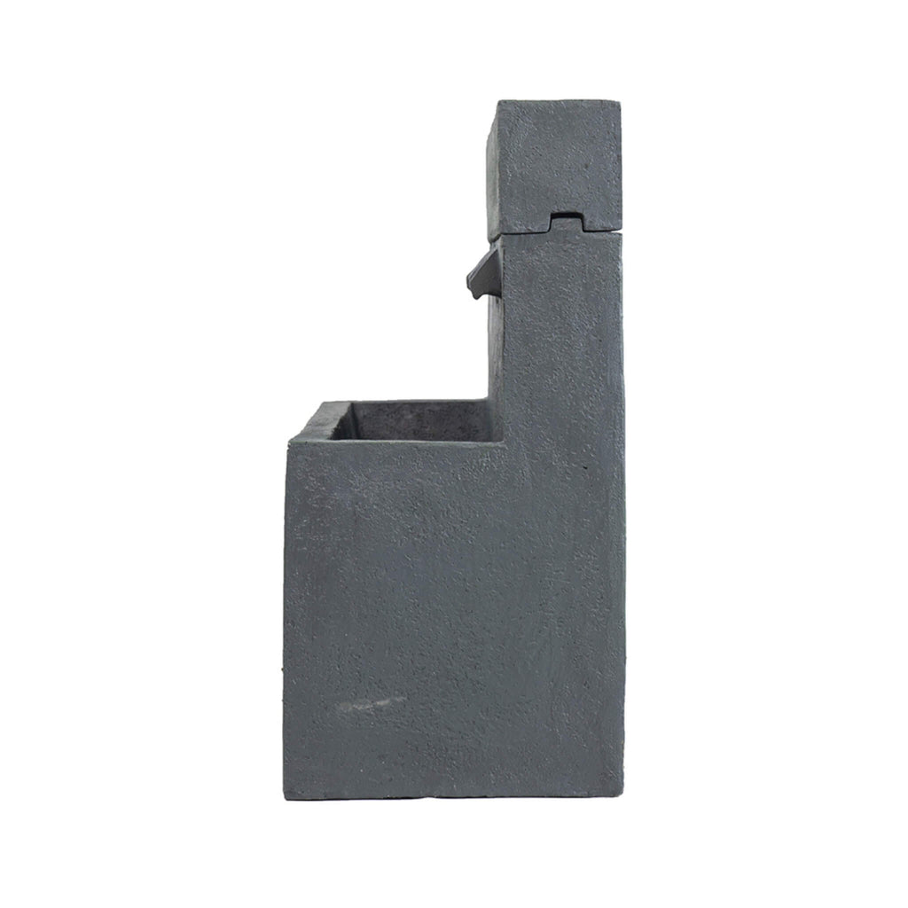 Alora Premium Outdoor Contemporary Modern Rectanglar Decorative Water Fountain, Gray (SAK09215)