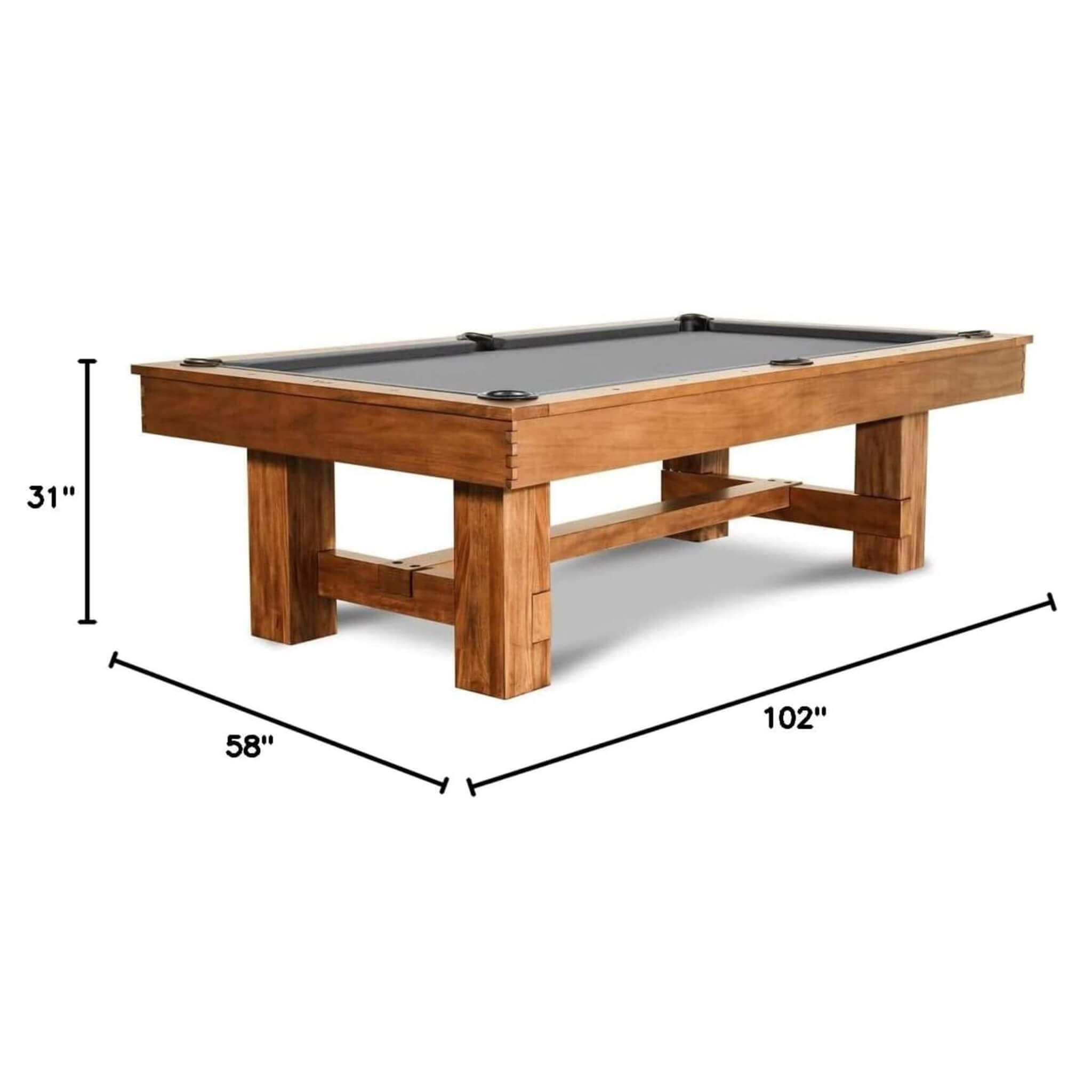 8FT Premium Professional Presli Slate Native Acacia Solid Wood Billiard Pool Table With Custom Table Cloth (SAK90428)