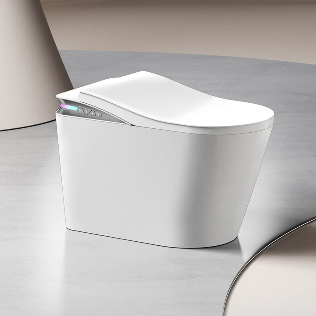 Nuvia Premium Smart Auto Flush Toilet With Foot Sensor, Remote, Heated Seat And Night Light (SAK56378)
