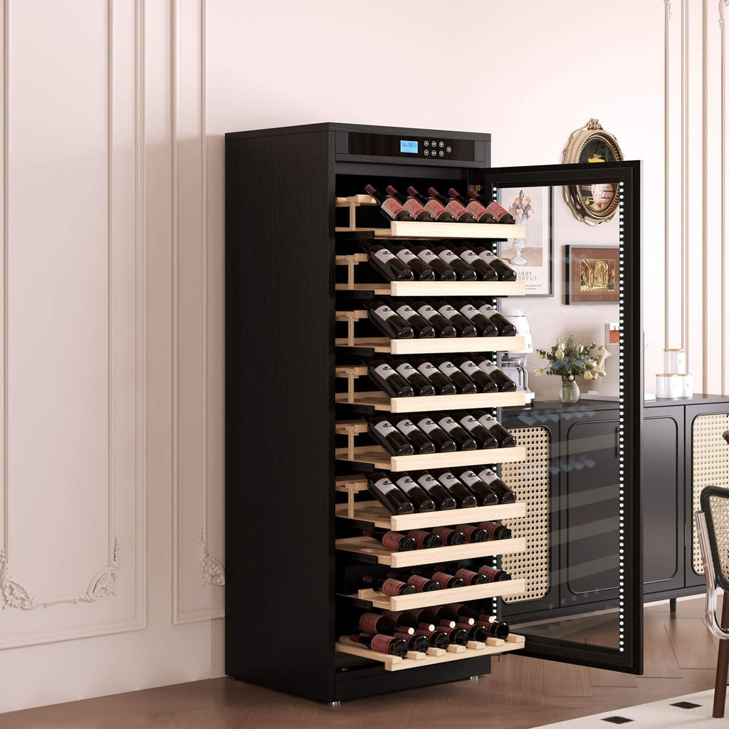 Nuvia 102-Bottle Smart Temperature-Controlled Multi-Tier Wine Cabinet For Home And Bar (SAK46361)