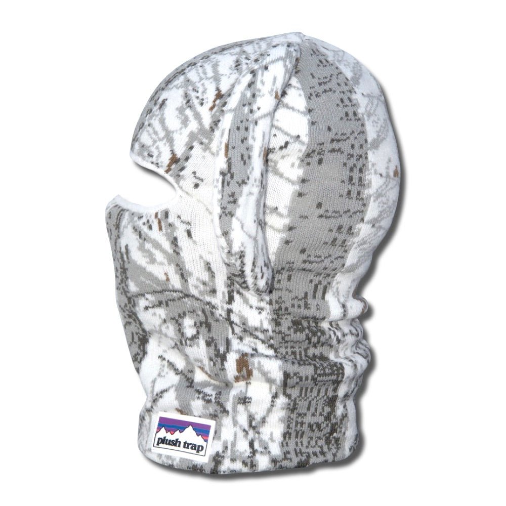 Camo BunSki Balaclava – Snow & Woods Camo Bunny Ear Ski Mask for Hunting, Winter Sports & Outdoor Activities