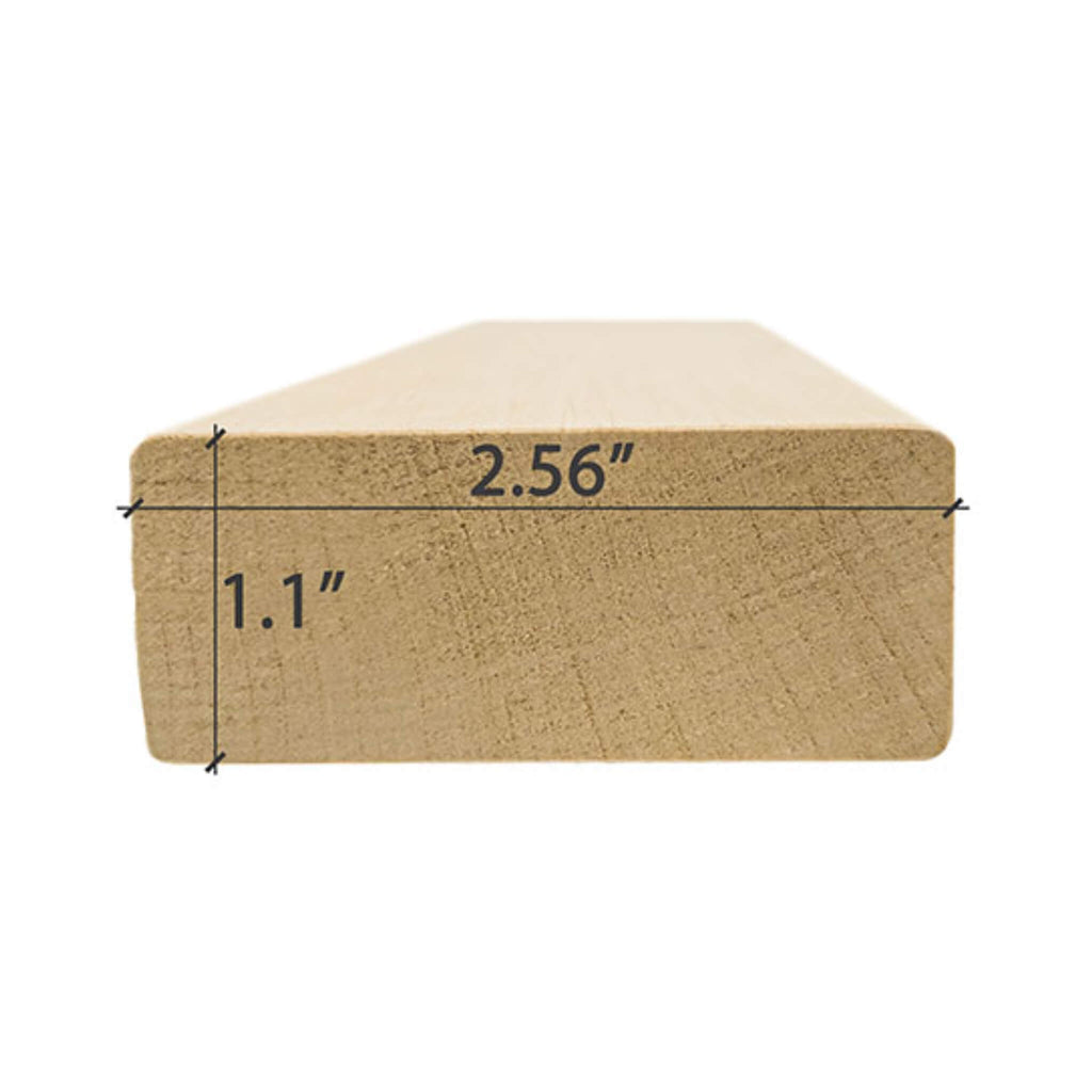 Prosaunas Alder 2X3 S4SEE SHP 4-Sides Eased Edges Sauna Bench Wood [Untreated] (SAK54104)