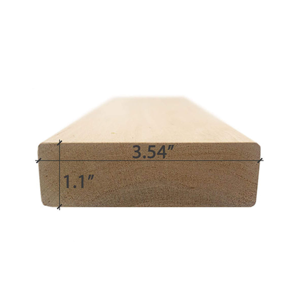 Prosaunas Alder 2X4 S4SEE SHP 4-Sides Eased Edges Sauna Bench Wood [Untreated] (SAK72415)