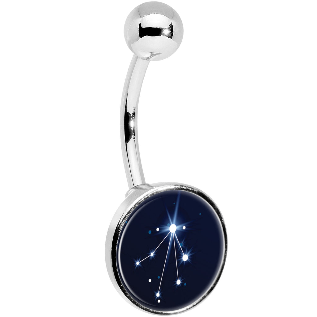Zodiac Constellation Libra Belly Ring