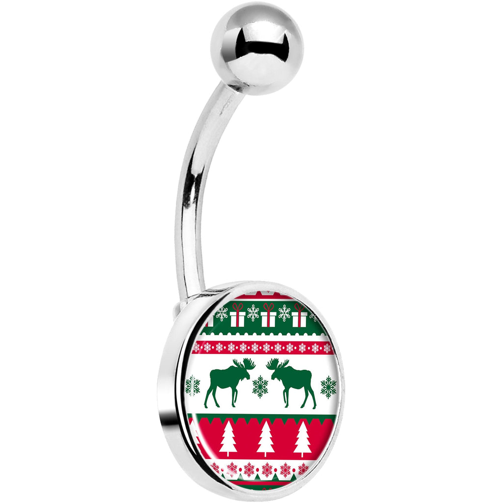 Ugly Christmas Sweater Belly Ring