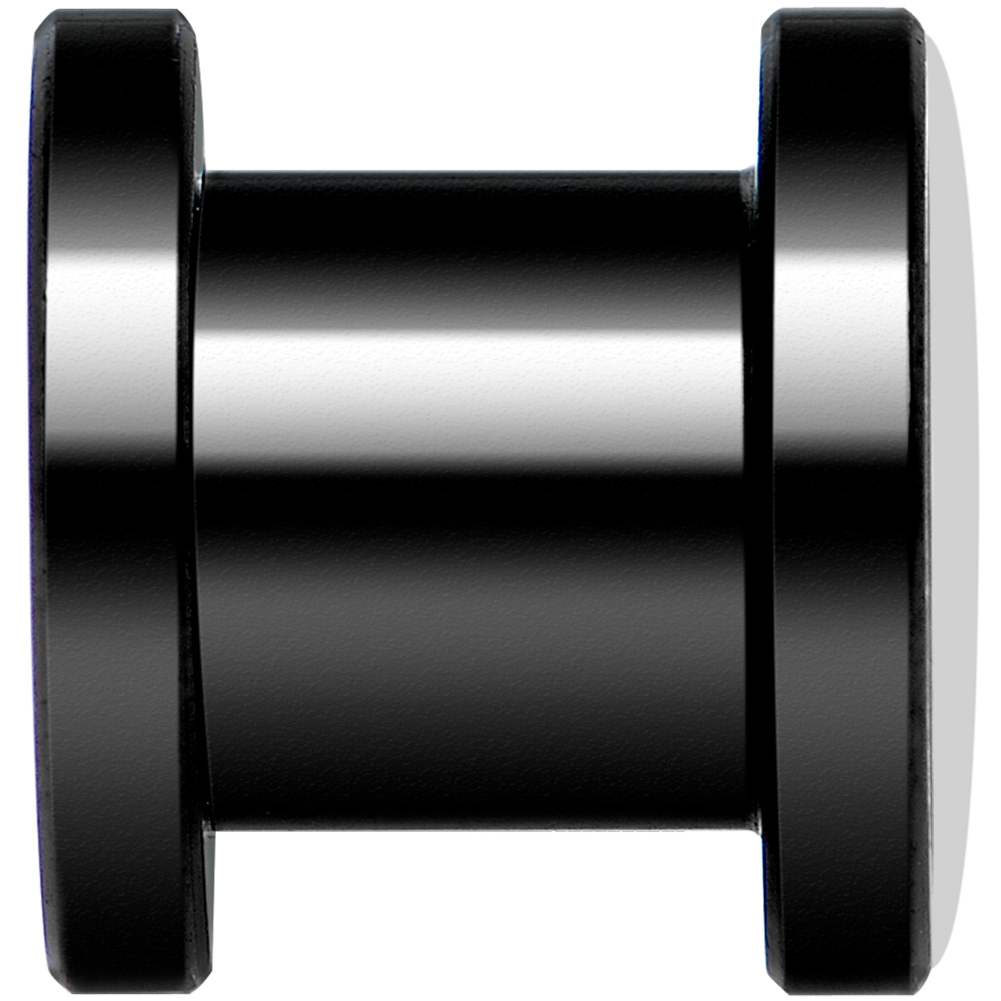 Full Color Owl Black Anodized Screw Fit Plug Set 0G