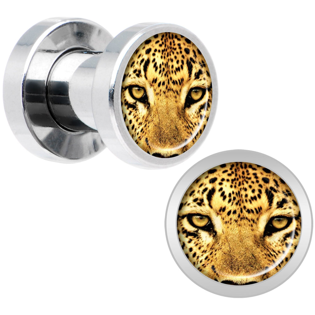 Full Color Leopard Eyes Steel Screw Fit Plug Set 4G