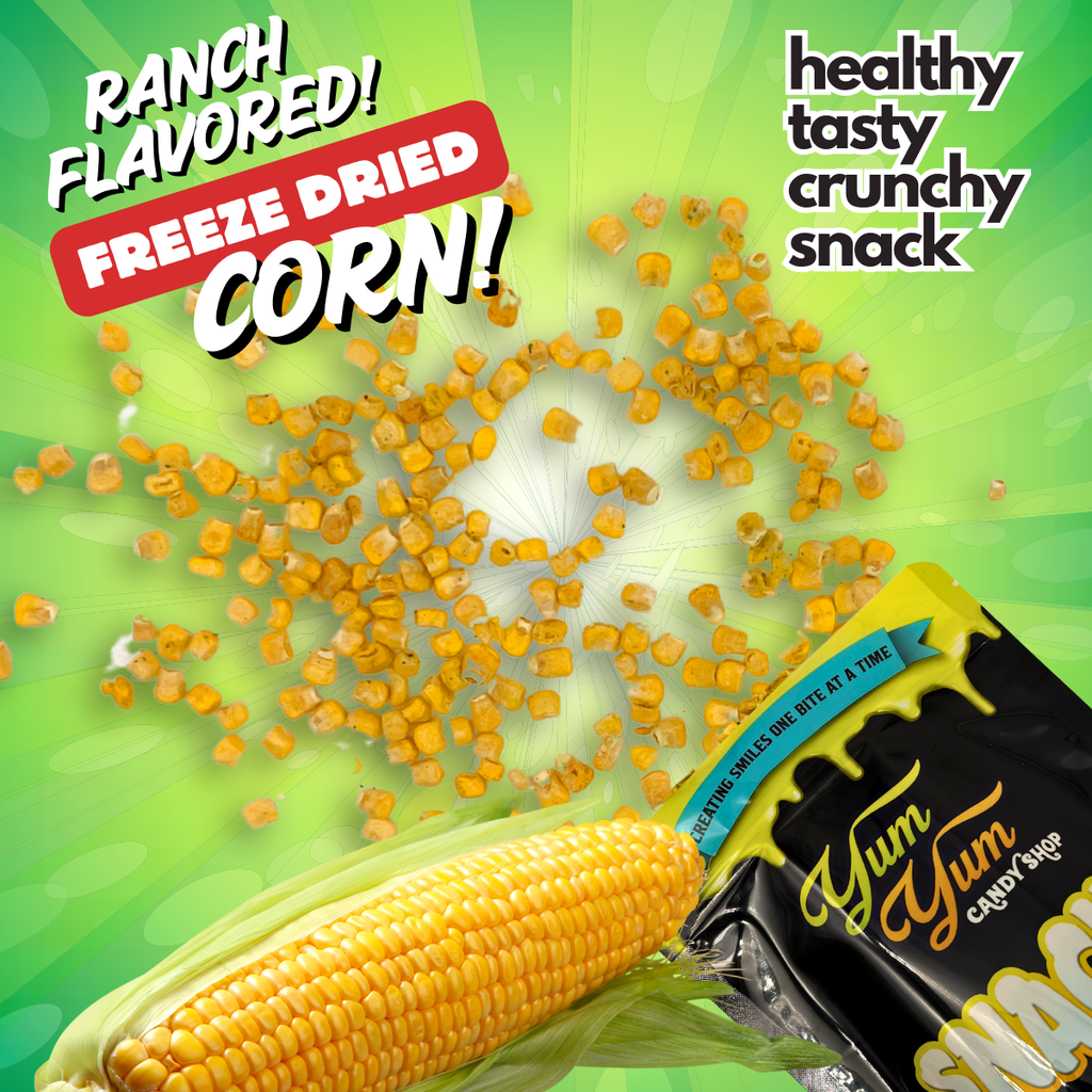 Freeze Dried Corn – Ranch Flavored Crispy Vegetable Snack | Yum Yum Candy Shop