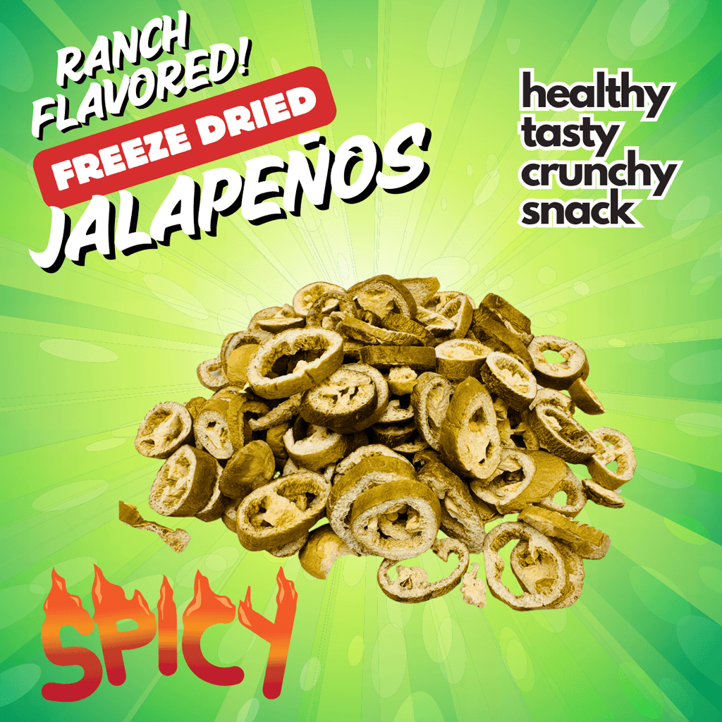 Freeze Dried Jalapeños – Ranch Flavored Slices Snack or Topping | Yum Yum Candy Shop