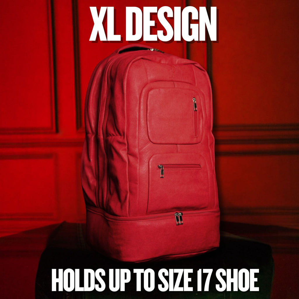 Red Leather Patented Shoe Bag (XL Design) *Holds Size 17