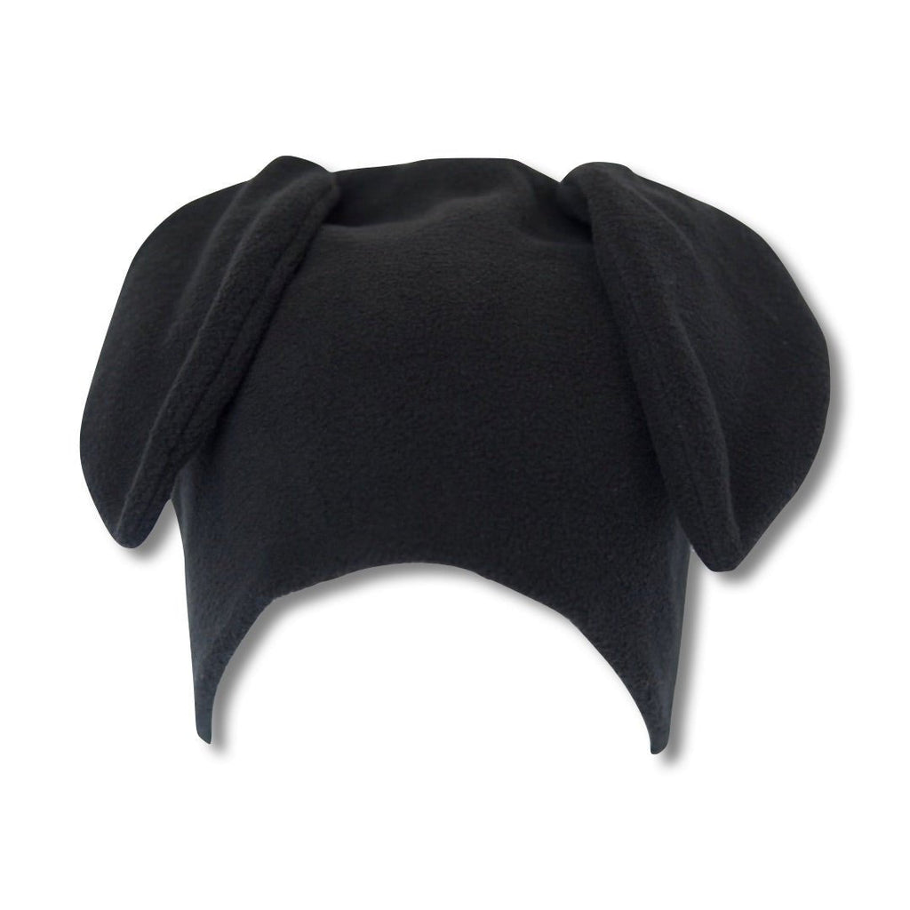 Black Fleece Bunny Beanie – Kawaii Winter Hat with Bunny Ears for Alt Fashion, Streetwear & Cozy Style