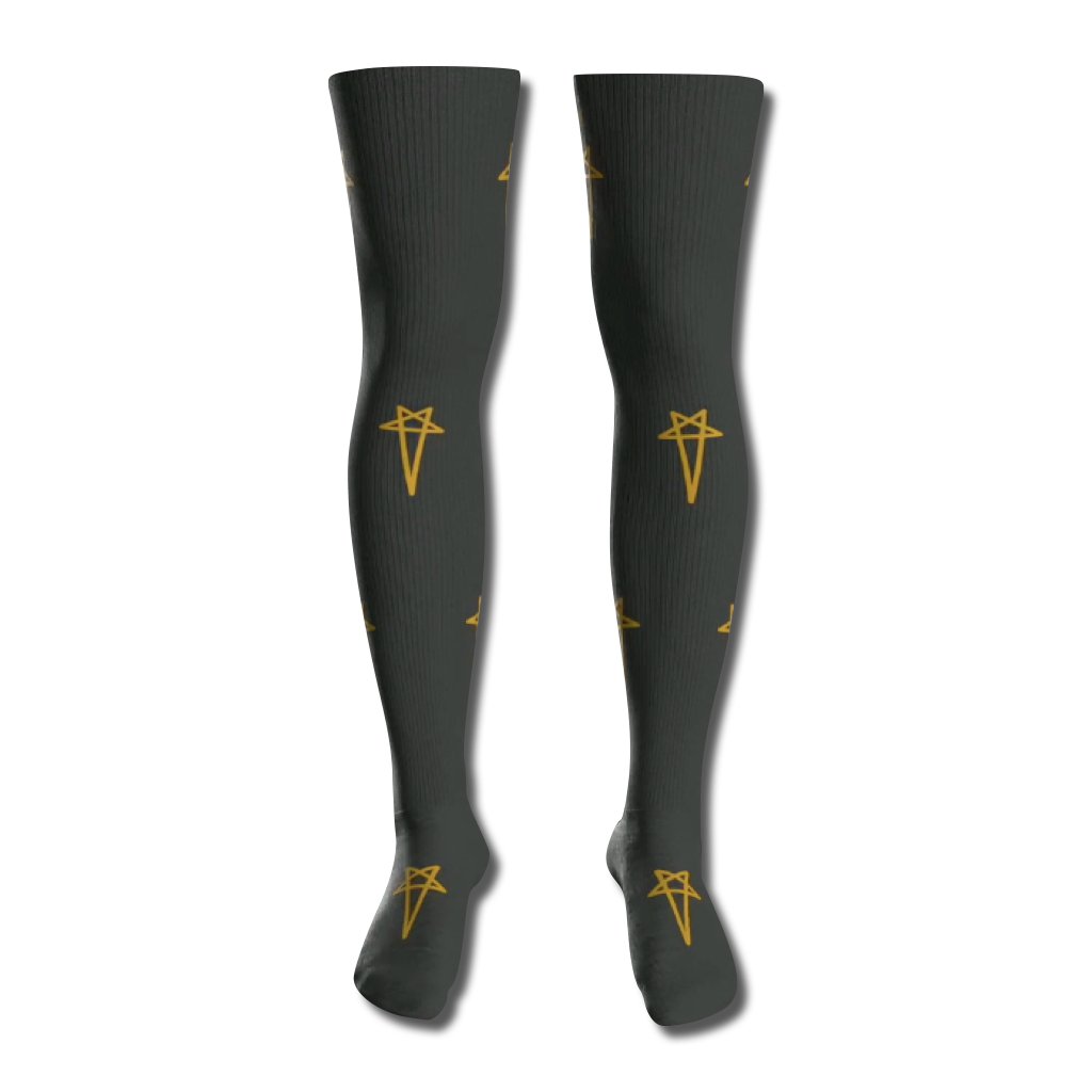 Rick Boot Sock Stars – 100% Terry Cotton Crew & Thigh High Socks for High-Tops & Boots
