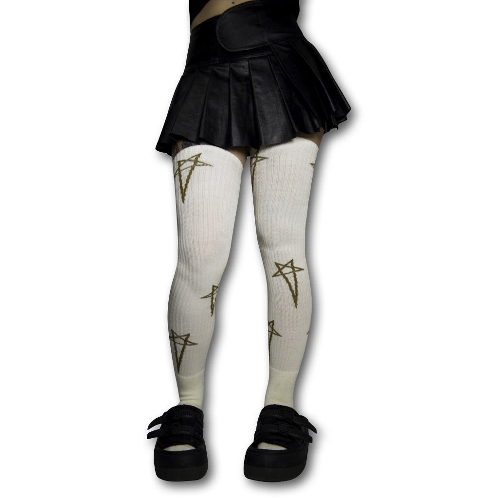 Rick Boot Sock Stars – 100% Terry Cotton Crew & Thigh High Socks for High-Tops & Boots