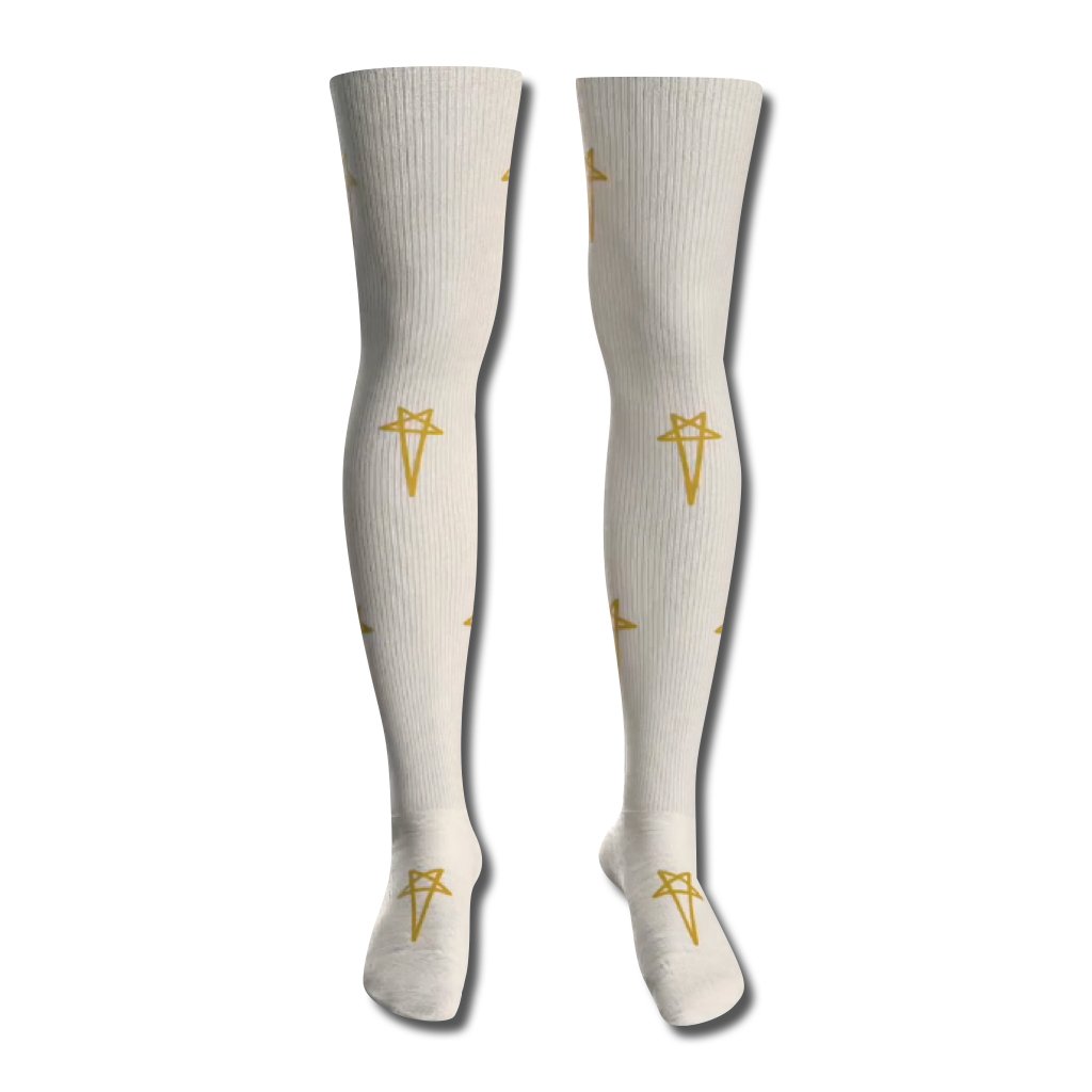 Rick Boot Sock Stars – 100% Terry Cotton Crew & Thigh High Socks for High-Tops & Boots