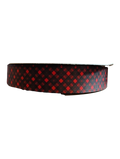 Red Check Plaid Nylon Dog Collar