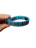 1/2" Blue Stripe Nylon Dog / Cat Collar