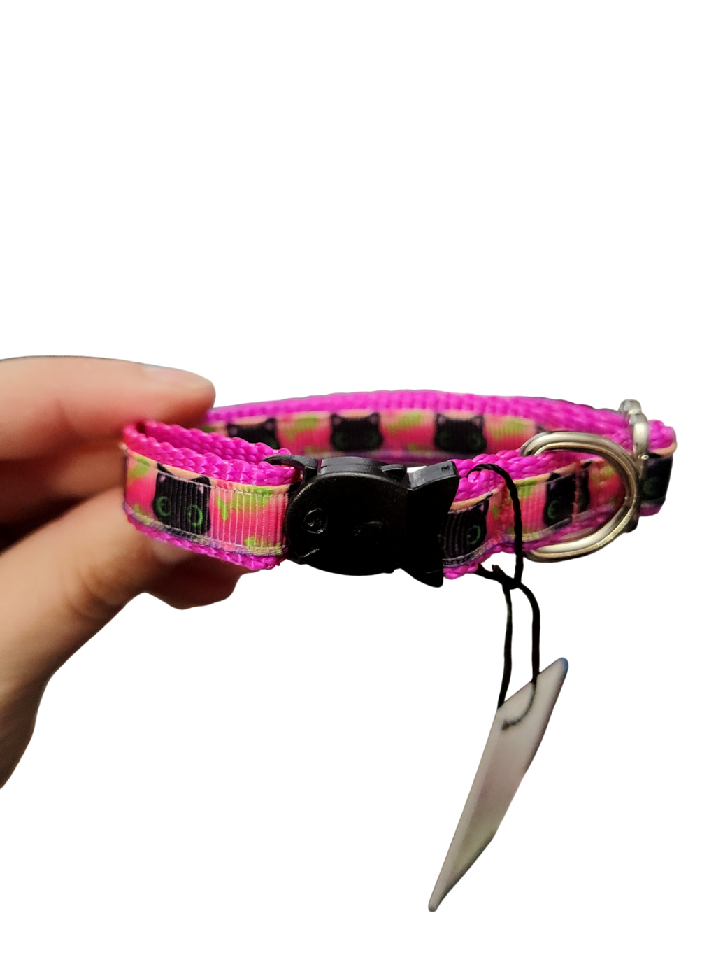 1/2" Black Cat Nylon Dog / Cat Collar