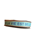 La Vie Est Belle Life Is Beautiful Nylon Dog Collar