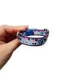 1/2" Purple Pawprints Nylon Dog / Cat Collar