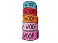 1.5" Wide Woof Nylon Dog Collar