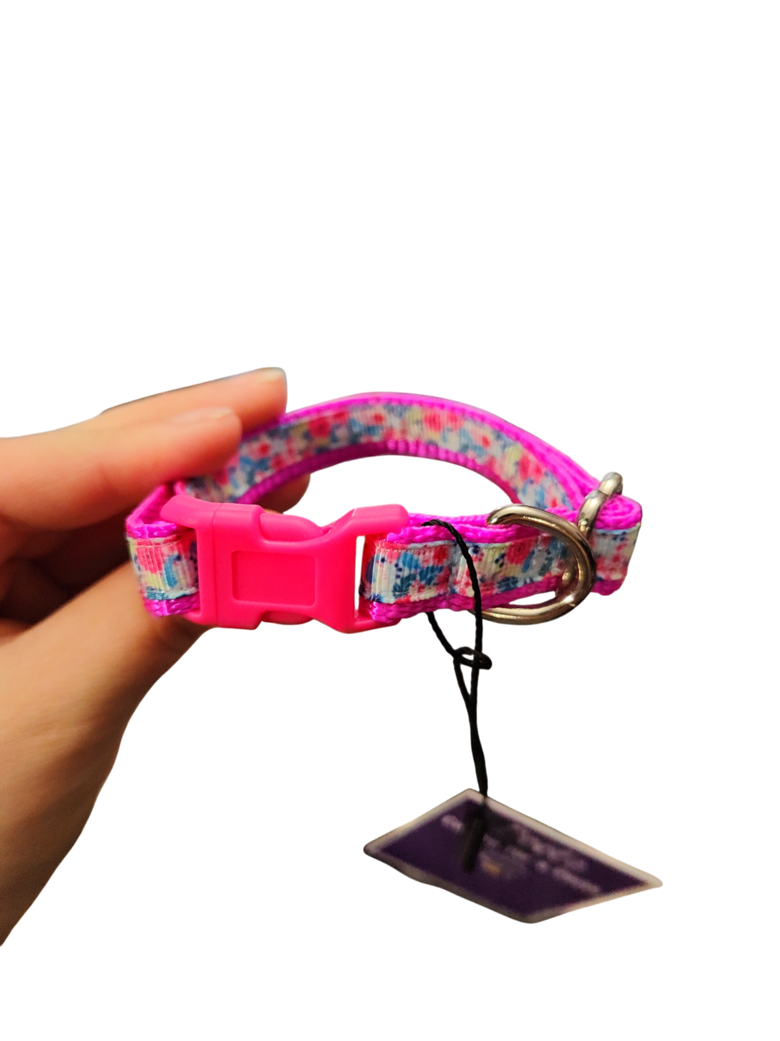 1/2" Bright Flowers Nylon Dog / Cat Collar