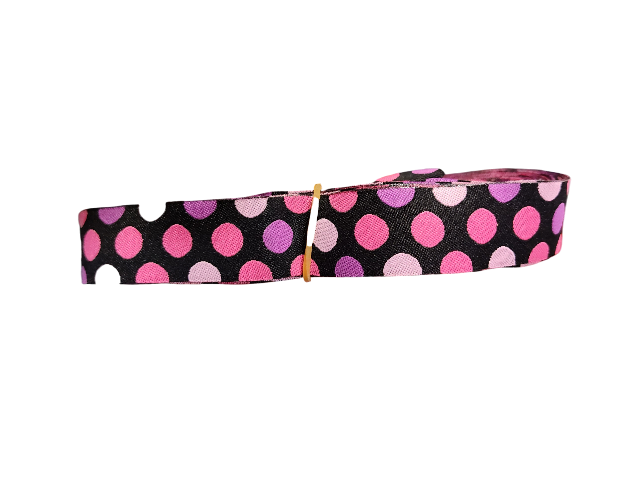 Pink Polka Dots Nylon Dog Collar