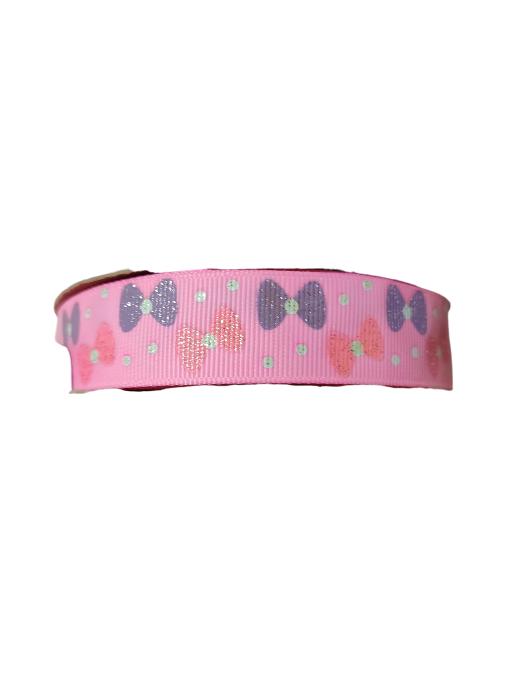 Pink and Purple Bows Nylon Dog Collar