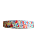 Multicolored Flowers Nylon Dog Collar