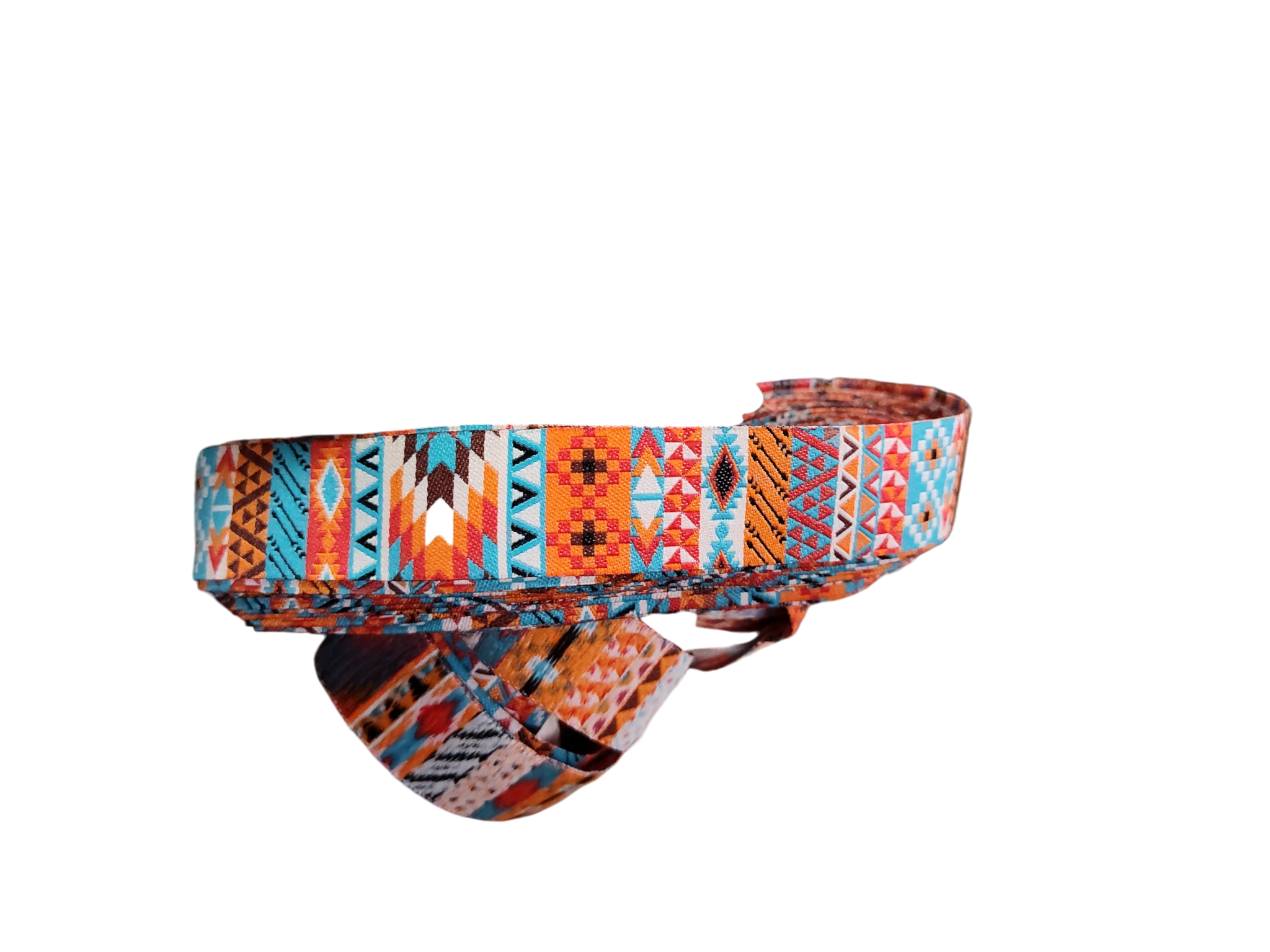 Orange Tribal Nylon Dog Collar
