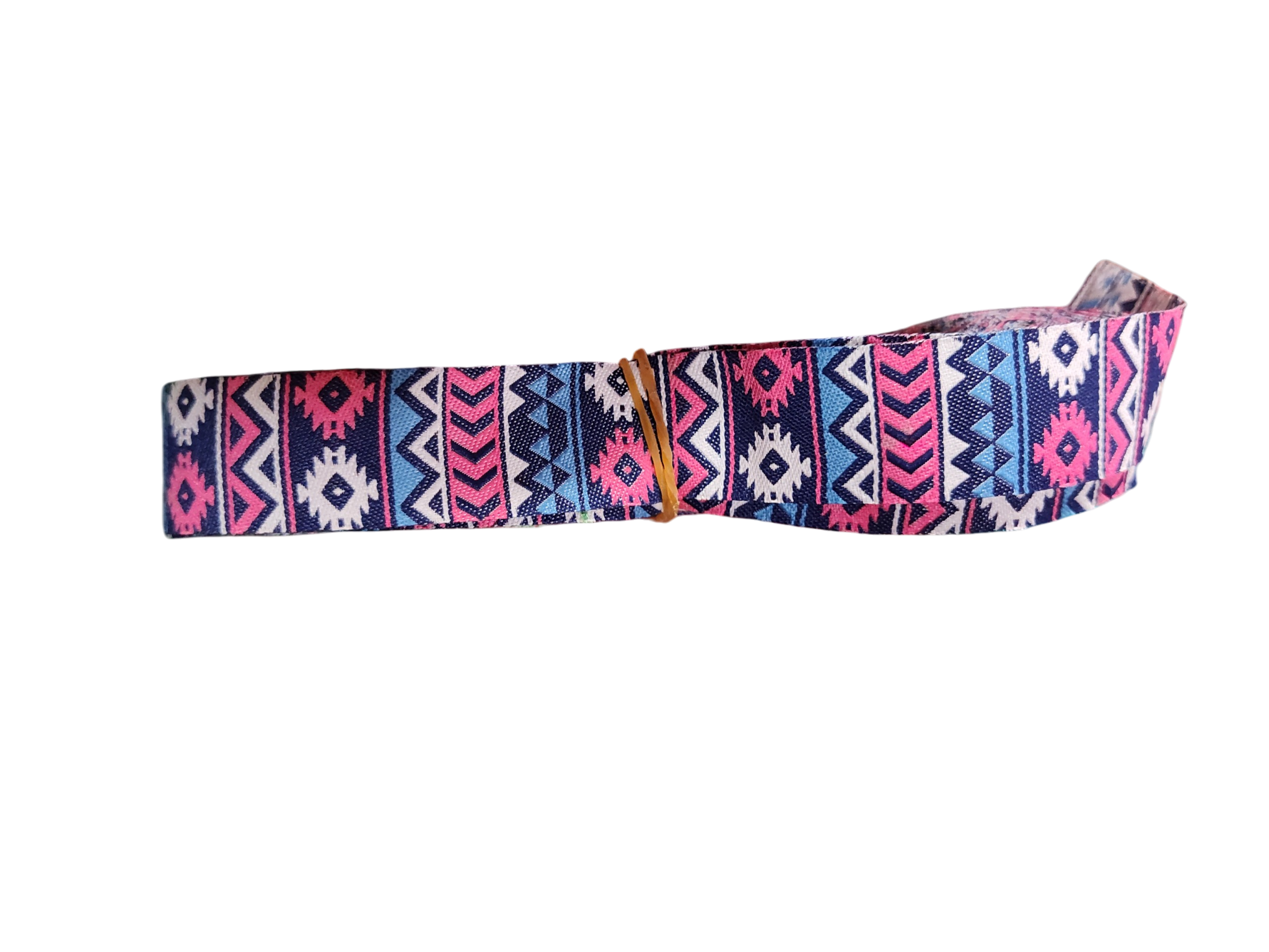 Pink Blue Tribal Nylon Dog Collar