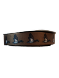 Flying Duck Brown Nylon Dog Collar
