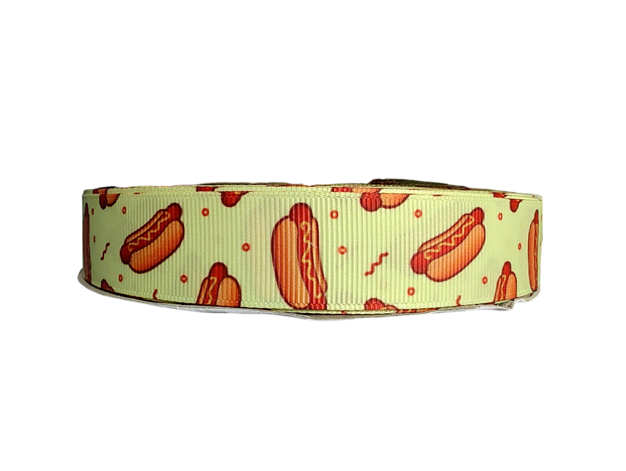 Falling Hotdogs Nylon Dog Collar