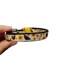 1/2" Chickens And Sunflowers Nylon Dog / Cat Collar