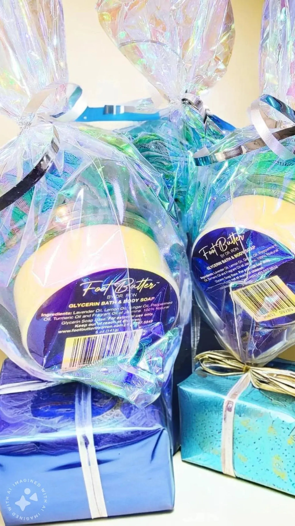 Lavender Bath Bundle – Moisturizing Glycerin Soaps & Shower Loofah Set