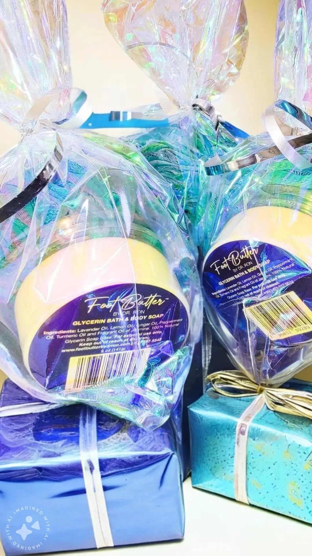 Lavender Bath Bundle – Moisturizing Glycerin Soaps & Shower Loofah Set