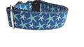 1.5" Wide Blue Starfish Nylon Dog Collar
