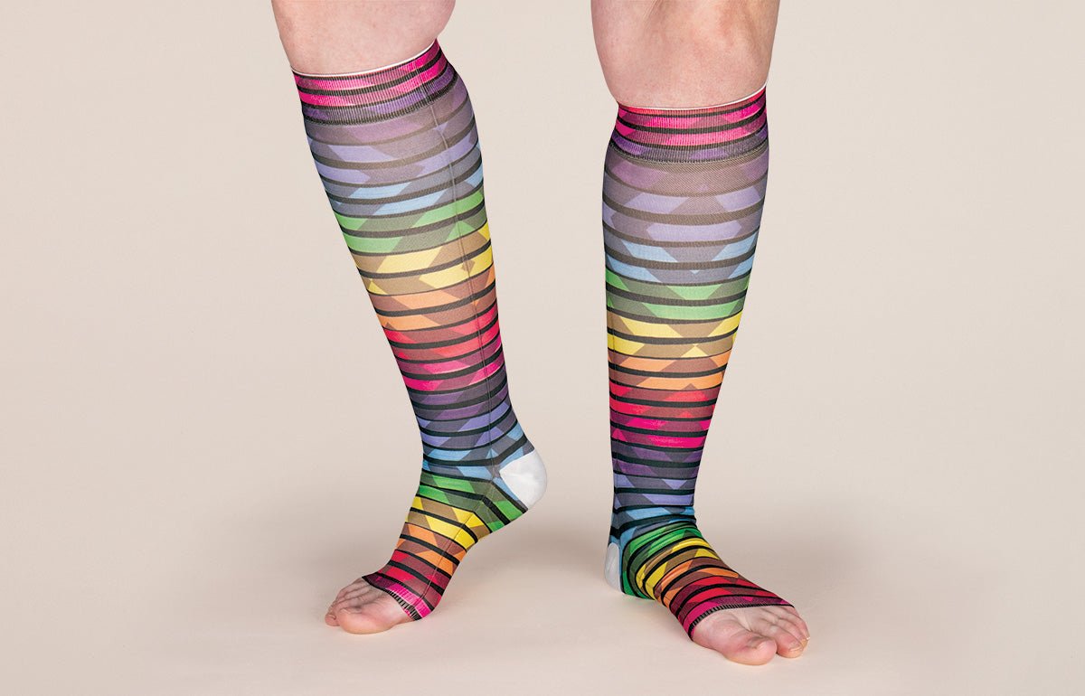 Roller Disco Gradient Compression Socks
