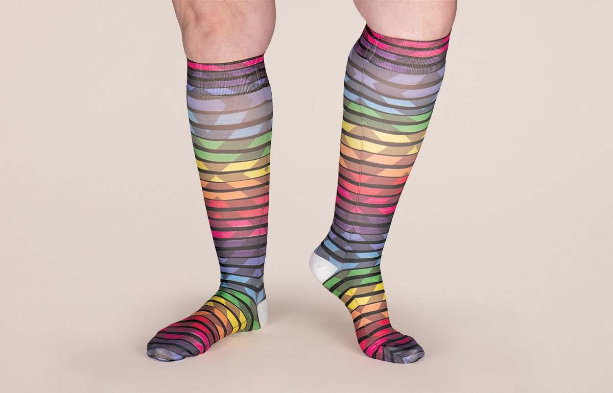 Roller Disco Gradient Compression Socks