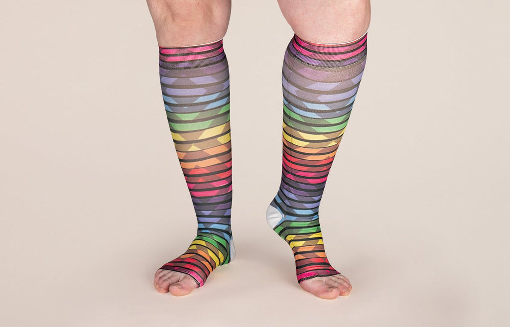 Roller Disco Gradient Compression Socks