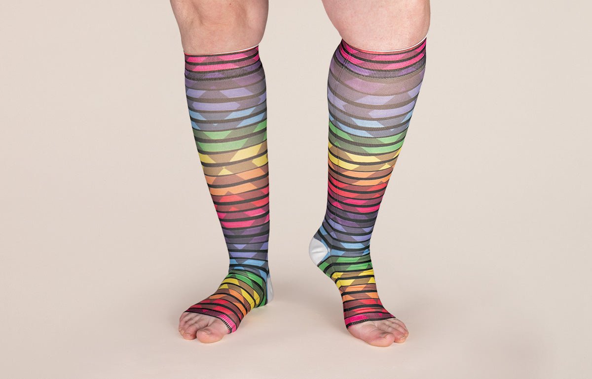 Roller Disco Gradient Compression Socks