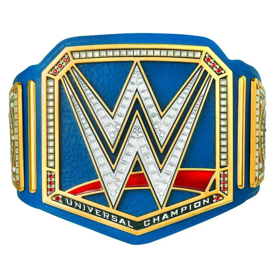 WWE Authentic Wear Universal Championship Blue Commemorative Title Belt
